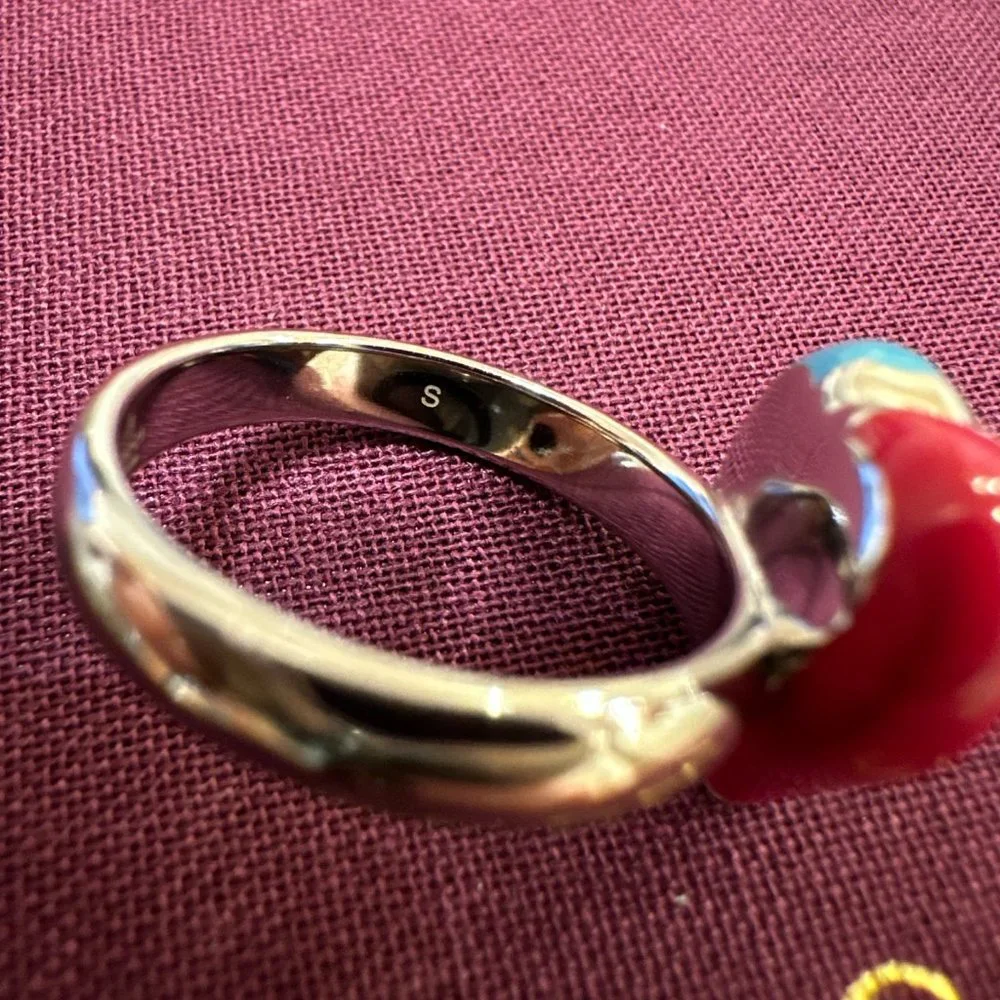 Gucci Interlocking G Heart Lightning Charm Ring NEW IN BOX - Picture 8 of 9